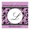 Floral Pearls Large Square Food & Craft Hang Tag
